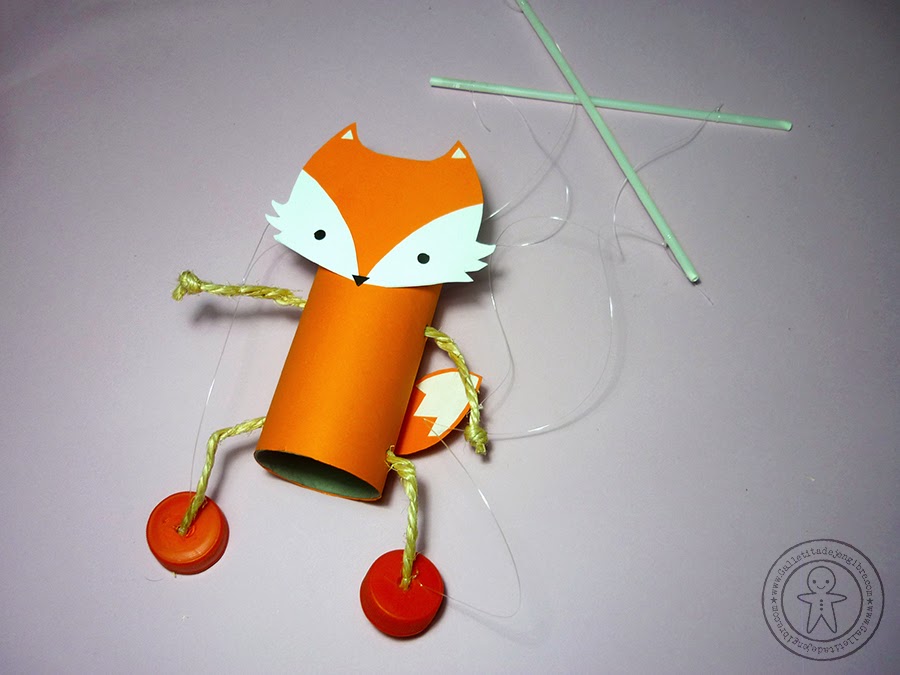 Cómo hacer un zorrito marioneta de papel – Origami para niños