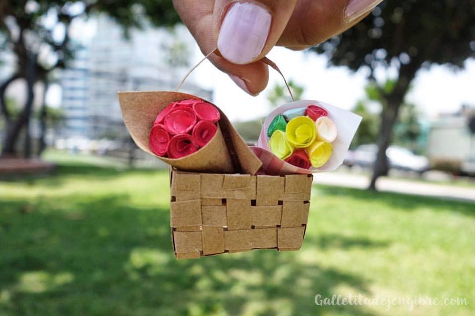 Cómo hacer una mini canasta para picnic! – canasta de papel reciclado.
